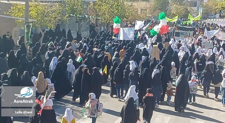 استکبارستیزی مردم شهرستان بام‌وصفی‌آباد در قاب تصویر